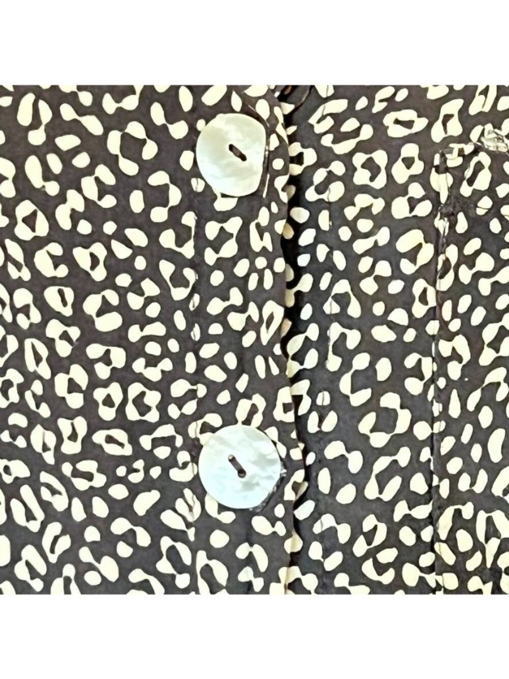 Anthropologie Beachgold Womens Sz S/M Top Rayon Leopard Print Camp Shirt - Picture 4 of 11
